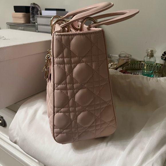 100% AUTH Brand New Lady Dior Lamb skin - Picture 6 of 11